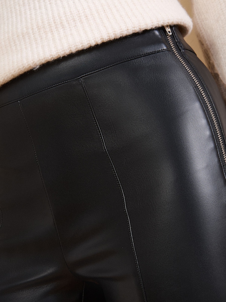 Love & Roses Black Faux Leather Skinny Trousers - Image 6 of 6