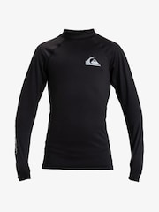 Quiksilver Black Everyday UPF50 Long Sleeve Logo Rash Vest - Image 1 of 2