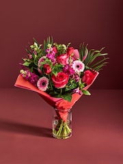 Red Valentine's Luxury Fresh Flower Bouquet - Image 4 of 5