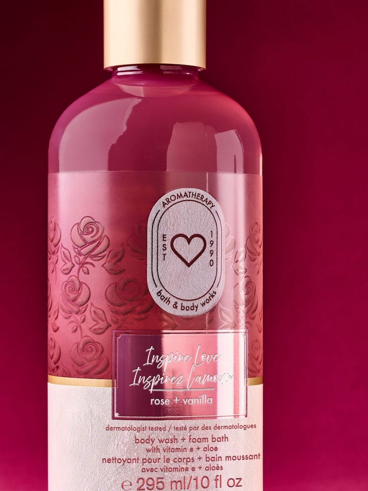 Bath & Body Works Inspire Love Rose Vanilla Body Wash & Foam Bath 295ml - Image 2 of 3