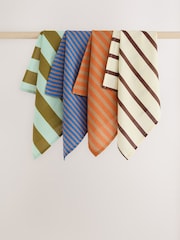 Bright Stripes Baby Muslins Cloths 4 Pack - Image 1 of 4