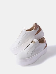 Mint Velvet White Ellie Platform Trainers - Image 3 of 6