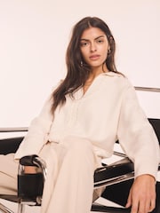 Mint Velvet White Wool Blend Knit Jumper - Image 5 of 8