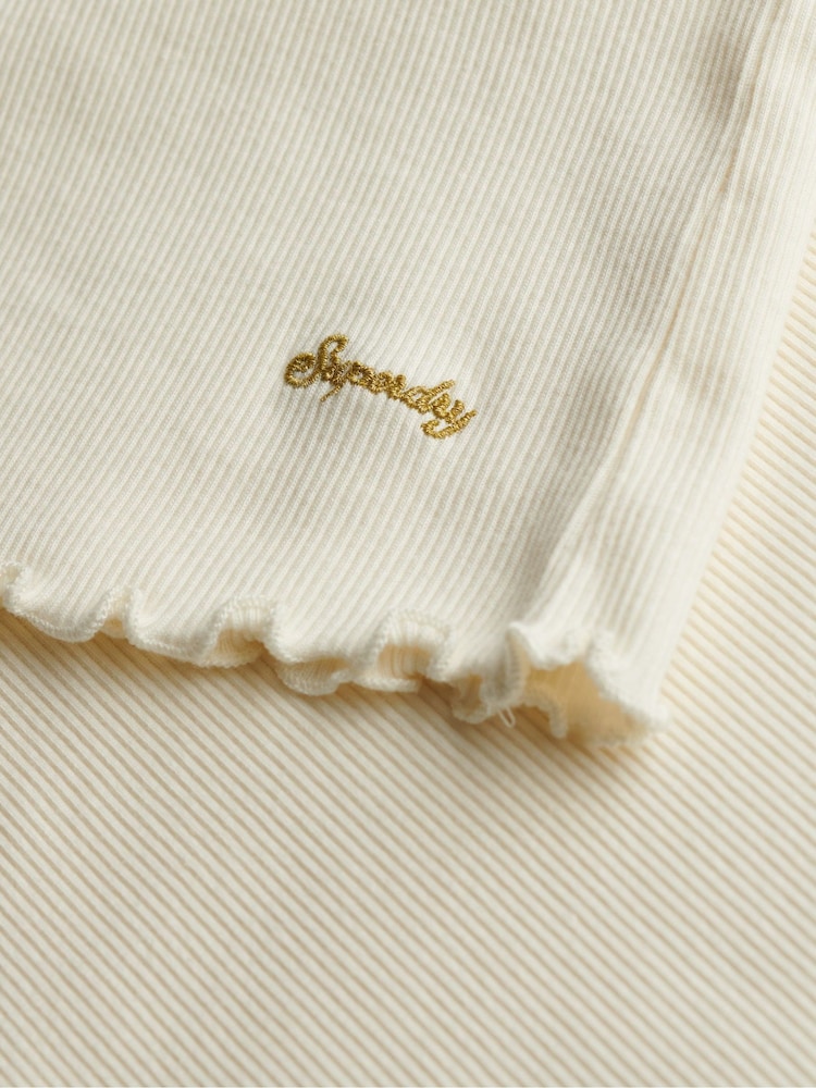 Superdry White Athletic Essential Square Neck T-Shirt - Image 7 of 7 Superdry White Athletic Essential Square Neck T-Shirt - Image 7 of 7