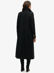 Superdry Black Double Breasted Wool Coat - Image 2 of 8