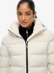 Superdry White City Mid Padded Jacket - Image 6 of 9