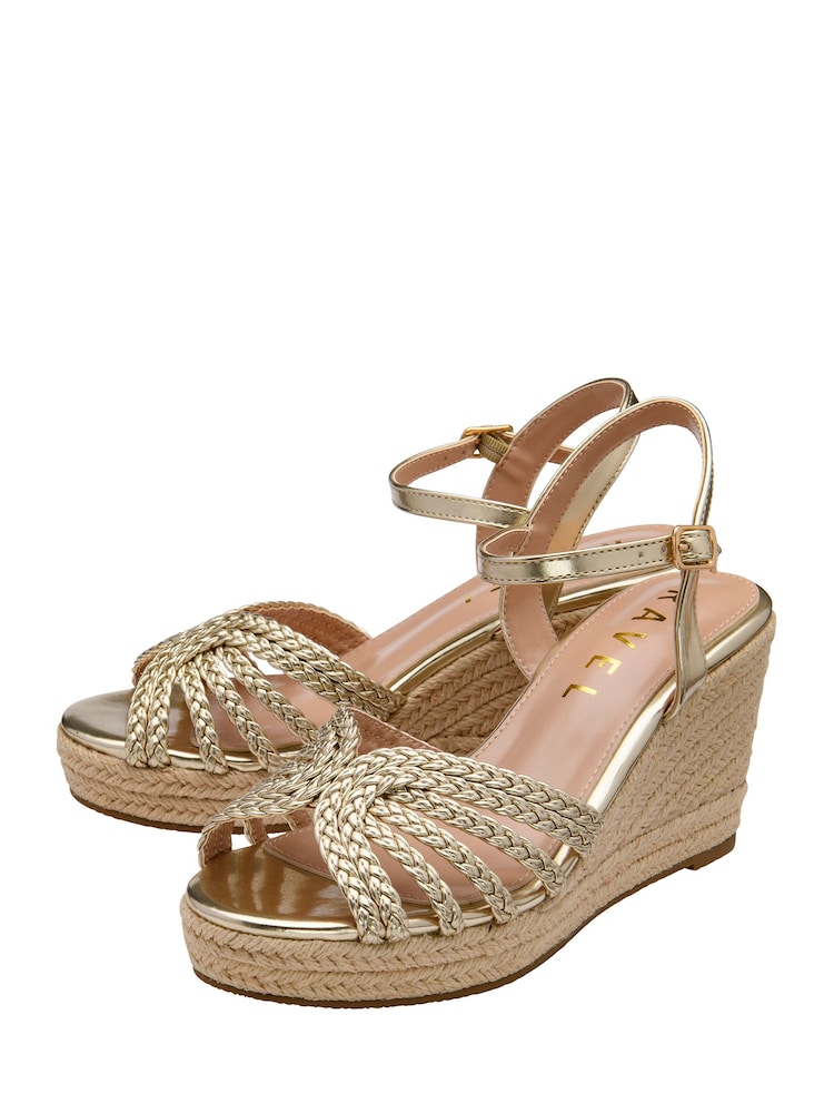 Ravel Geflochtene Riemensandalen mit Keilabsatz - Bild 2 von 4