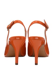 Ravel Orange Slingback Court Shoe On A Kitten Heels - Image 3 of 4