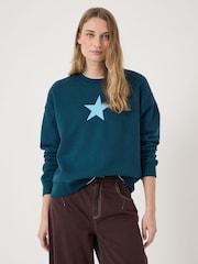 Hush Green Mini Star Cotton Sweatshirt - Image 1 of 6