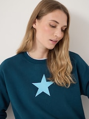 Hush Green Mini Star Cotton Sweatshirt - Image 4 of 6