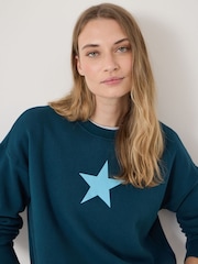 Hush Green Mini Star Cotton Sweatshirt - Image 5 of 6