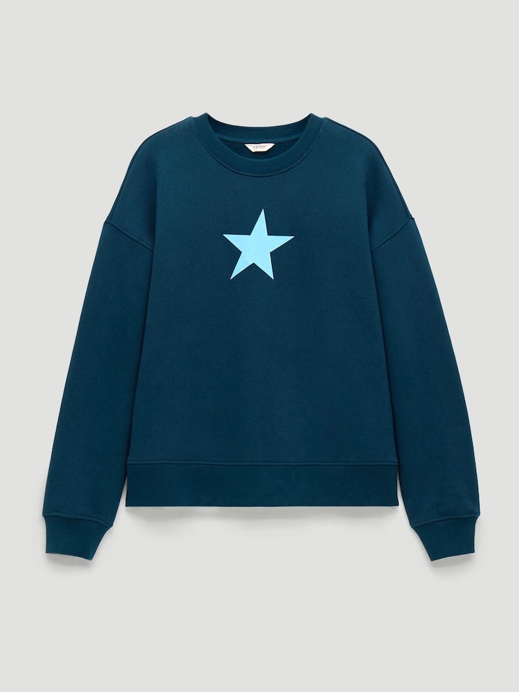 Hush Green Mini Star Cotton Sweatshirt - Image 6 of 6 Hush Green Mini Star Cotton Sweatshirt - Image 6 of 6