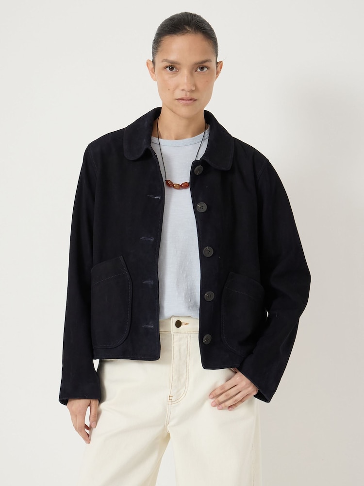 Hush Blue Shaw Suede Jacket - Image 1 of 6