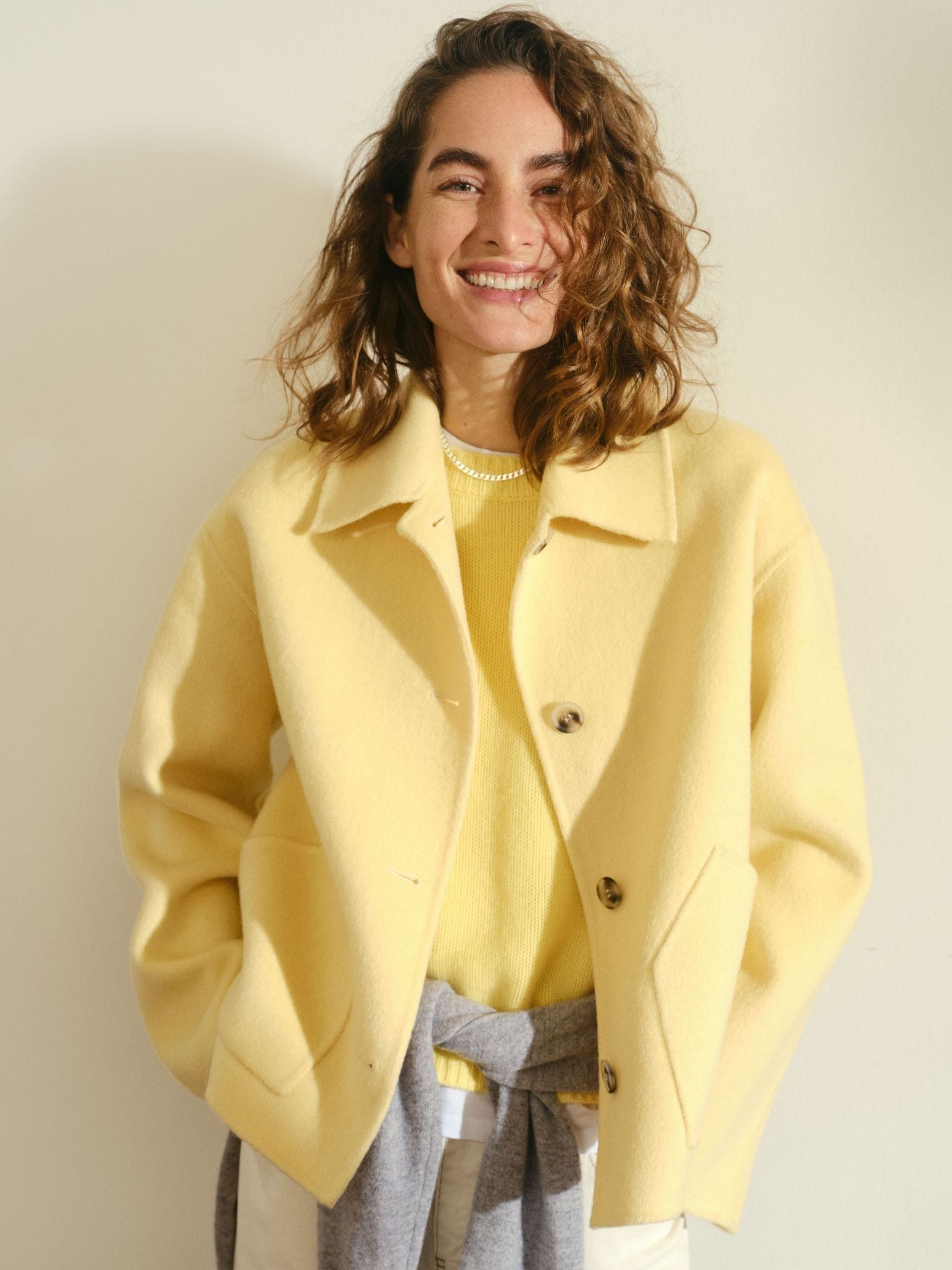 Comprar Amarelo - Jaqueta Hush Pure Wool Dupla Face from Next Brazil