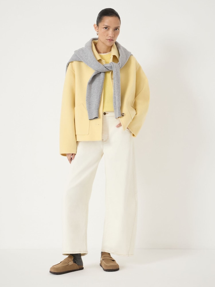 Gul - Hush Pure Wool Double Faced Jakke - Bilde 3 av 3