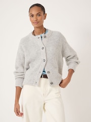 Hush Grey Raven Wool Blend Cardigan - Image 1 of 5