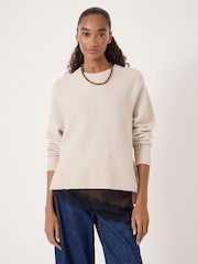 Hush Natural Wool Blend Crew Neck Jumper - Image 1 of 5