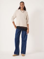 Hush Natural Wool Blend Crew Neck Jumper - Image 2 of 5