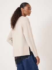 Hush Natural Wool Blend Crew Neck Jumper - Image 3 of 5