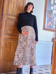 Seraphine 高级高领中长款孕妈装哺乳套头毛衣连衣裙 - 图片2 / 5