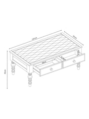 Rockett St George Brick Red Emporium Storage Coffee Table - Image 4 of 12