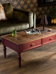 Rockett St George Brick Red Emporium Storage Coffee Table - Image 7 of 12