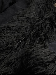 Superdry Black Long Afghan Coat - Image 8 of 8