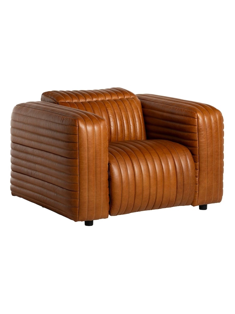Barker and Stonehouse Brown Leather Recliner Armchair - Image 1 of 6 Barker and Stonehouse Brown Leather Recliner Armchair - Image 1 of 6