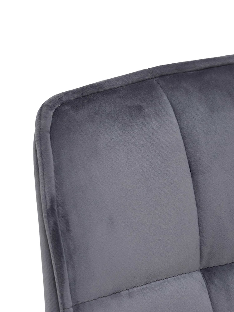Barker and Stonehouse Grey Velvet Swivel Dining Chair - Image 6 of 6 Barker and Stonehouse Grey Velvet Swivel Dining Chair - Image 6 of 6