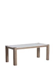Barker and Stonehouse Brown Ash Wood Dining Table With Stone Top - Image 2 of 6