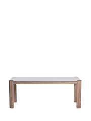 Barker and Stonehouse Brown Ash Wood Dining Table With Stone Top - Image 3 of 6