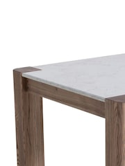 Barker and Stonehouse Brown Ash Wood Dining Table With Stone Top - Image 5 of 6