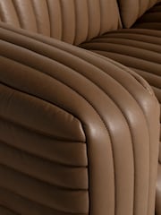 Barker and Stonehouse Brown Leather Recliner Sofa - Image 6 of 6