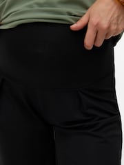 Mamalicious Black Maternity Jersey Wide Leg Trousers - Image 3 of 5