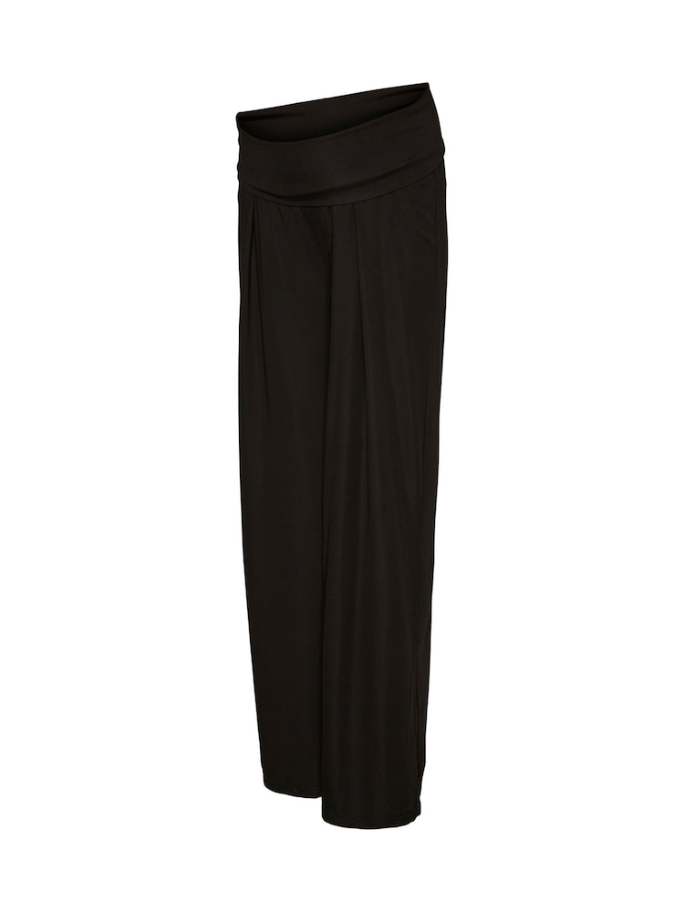 Mamalicious Black Maternity Jersey Wide Leg Trousers - Image 5 of 5