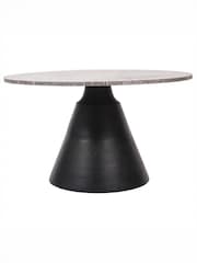 Libra Interiors Grey Clifton II Charcoal Black and Dark Travertine Coffee Table - Image 3 of 6