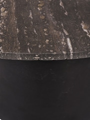Libra Interiors Grey Clifton II Charcoal Black and Dark Travertine Coffee Table - Image 5 of 6