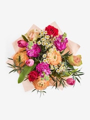 Pink/Orange Mother's Day Rose and Ranunculus Fresh Flower Bouquet in Gift Bag - Image 5 of 5