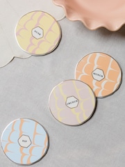 Yvonne Ellen Set of 4 Multi Party Rings Coasters - Image 1 of 2