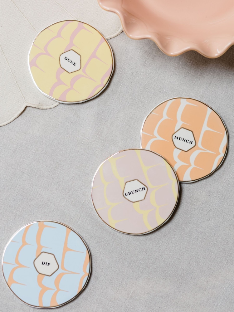 Yvonne Ellen Set of 4 Multi Party Rings Coasters - Image 1 of 2