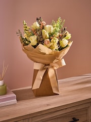 Cream Rose and Stock Fresh Flower Bouquet in Gift Bag - Image 2 of 5
