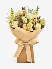 Cream Rose and Stock Fresh Flower Bouquet in Gift Bag - Image 3 of 5