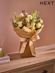 Cream Rose and Stock Fresh Flower Bouquet in Gift Bag - Image 5 of 5