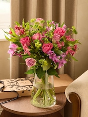 Rose and Alstromeria Flower Letterbox Bouquet - Image 1 of 6
