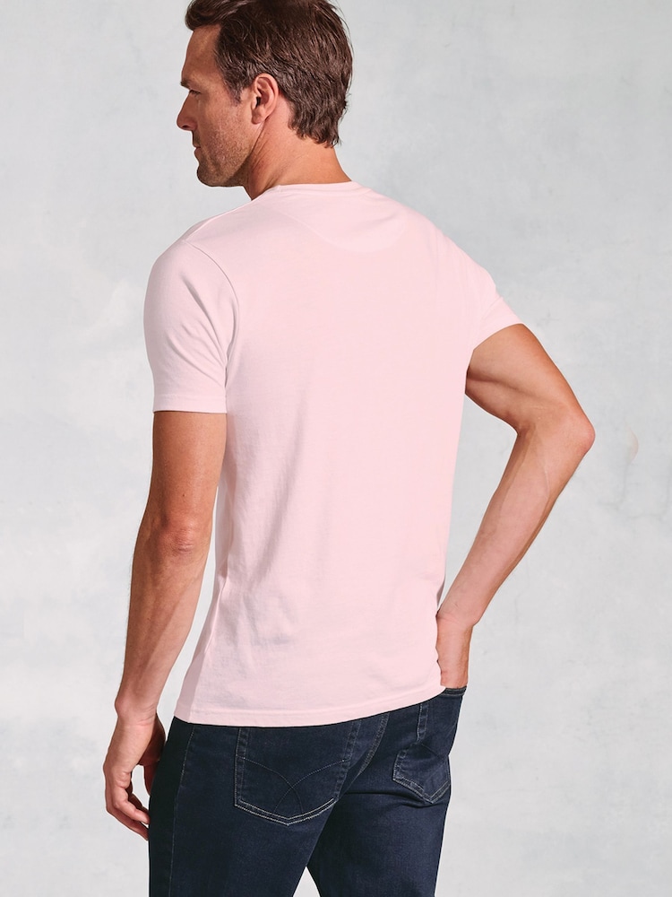 Brook Taverner Pink Pure Cotton Jersey T-Shirt - Image 2 of 3