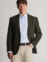 Brook Taverner Green Herringbone Harris Tweed® Jacket - Image 1 of 5