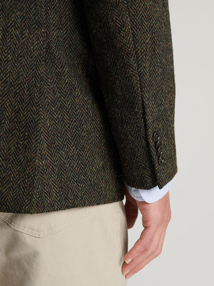 Brook Taverner Green Herringbone Harris Tweed® Jacket - Image 5 of 5