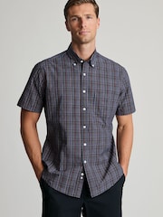 Brook Taverner Blue Check Portofino Short Sleeve Shirt - Image 1 of 4