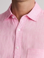 وردي - Brook Taverner Pure Linen Short Sleeve Shirt - Image 2 of 6