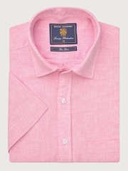 وردي - Brook Taverner Pure Linen Short Sleeve Shirt - Image 3 of 6